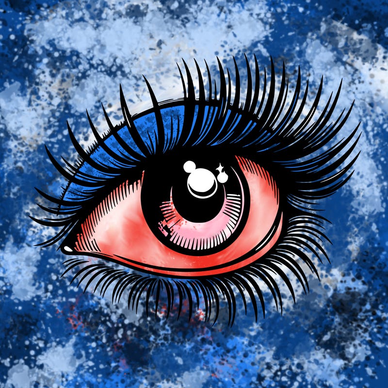 realistic eye long eylashes