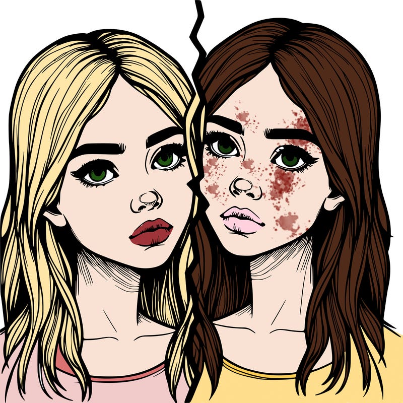 realistic girl split