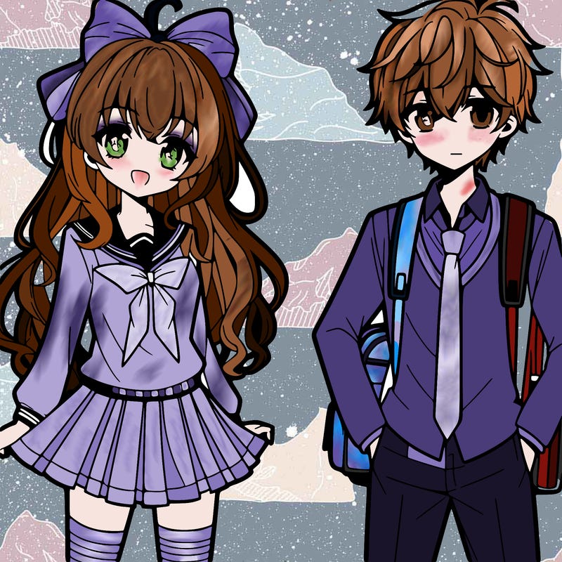 anime girl and boy