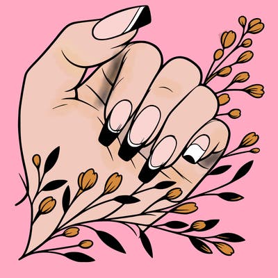 nails with french tip