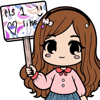 a girl holding a sign