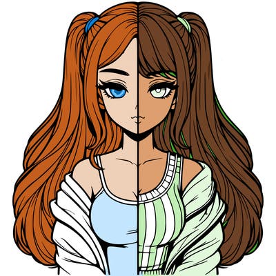 realistic girl split