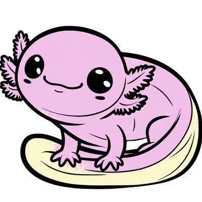 axolotl with smile