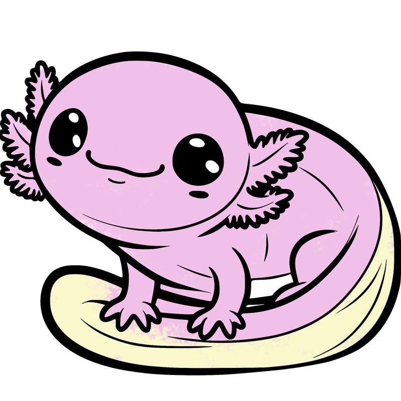 axolotl with smile