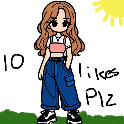 girl in crop top and baggy pants