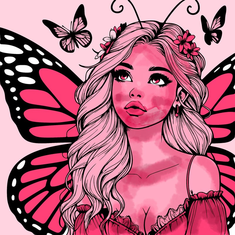 butterfly fairy realistic girl