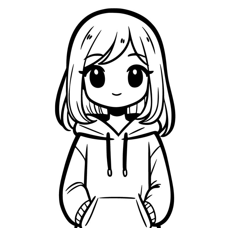 girl with a hoodie