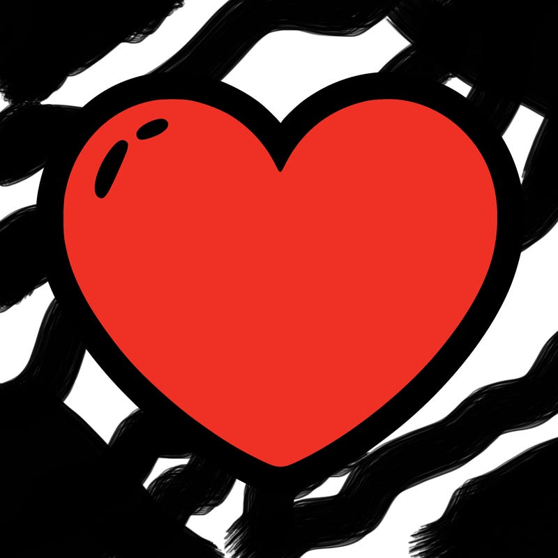 a blank heart