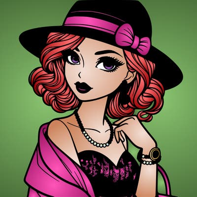 stylish evening girl