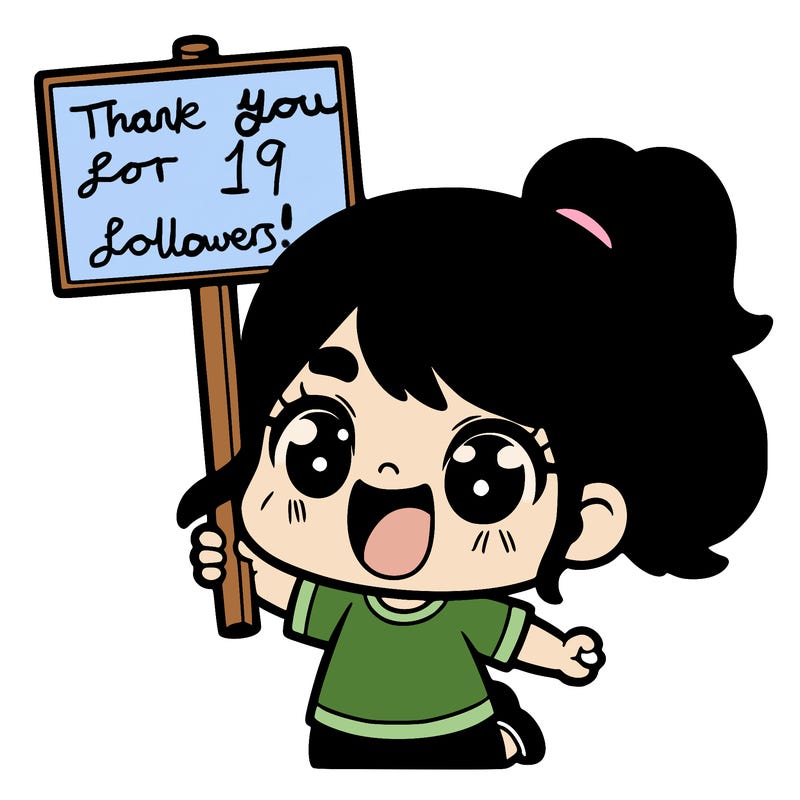 excited girl holding a sign