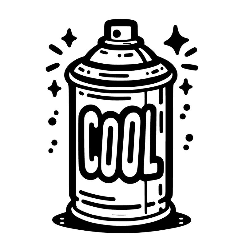 a spray paint can that's cool