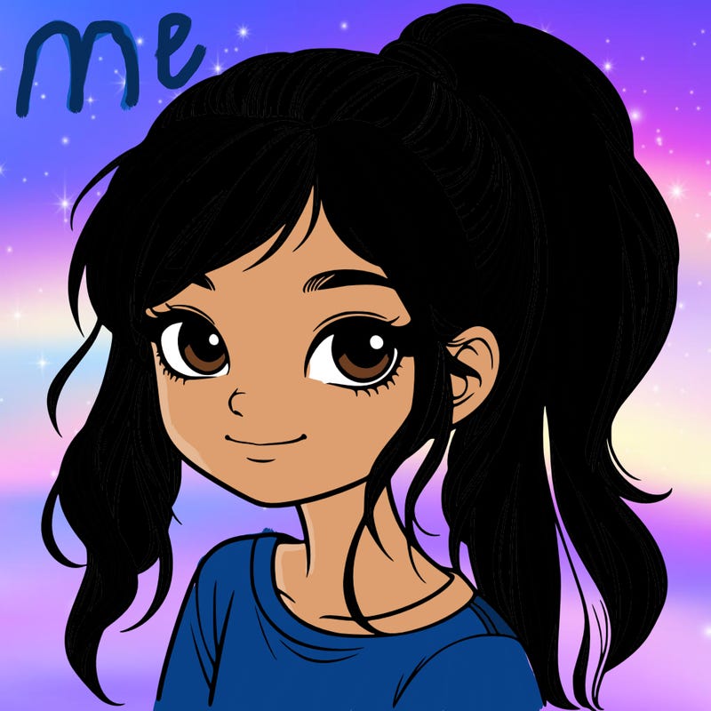 realistic girl with ponytail