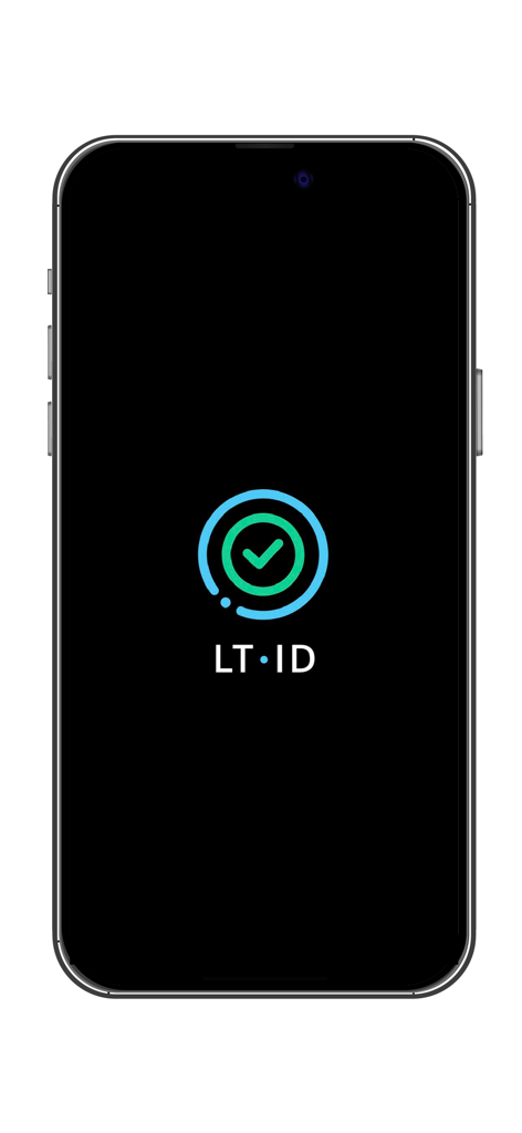 LT ID mobile app splash screen with official logo and name