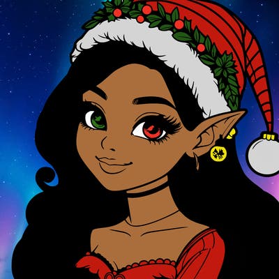 christmas girl elf realistic