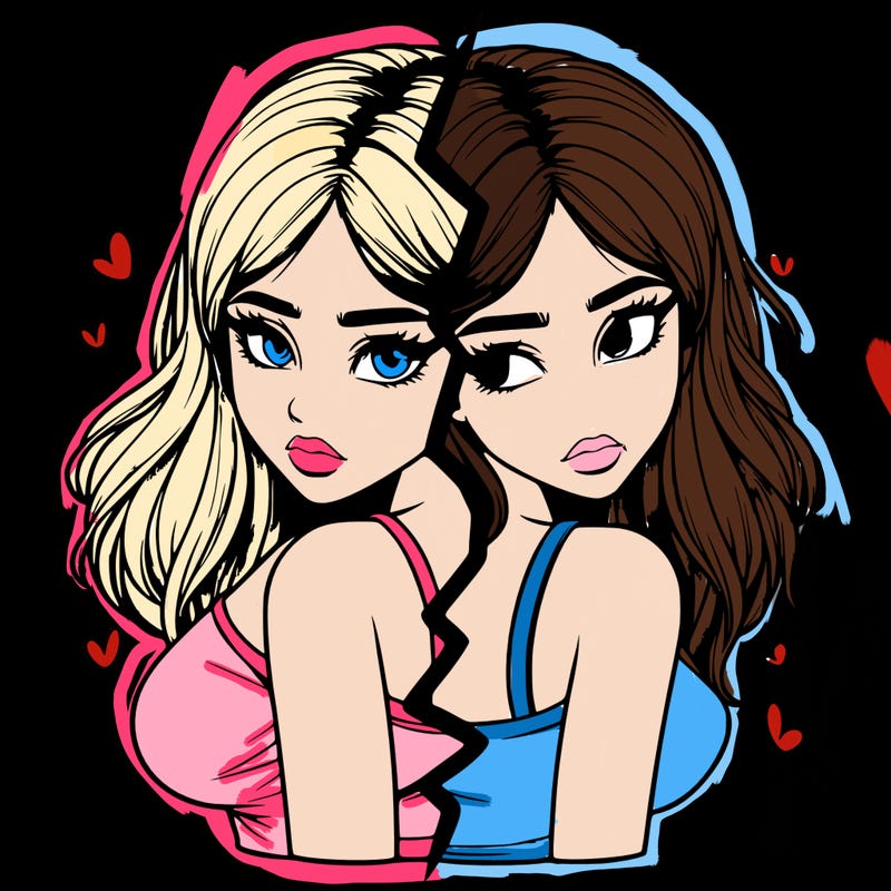 realistic girl split