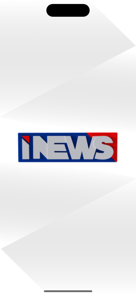 iNews 위성 채널 앱 시작 화면 (로고 포함)