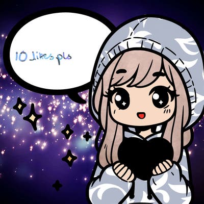 girl in a hoodie holding a heart with speach bubble