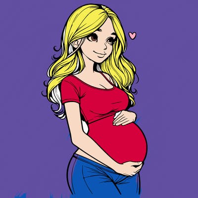 realistic pregnant girl