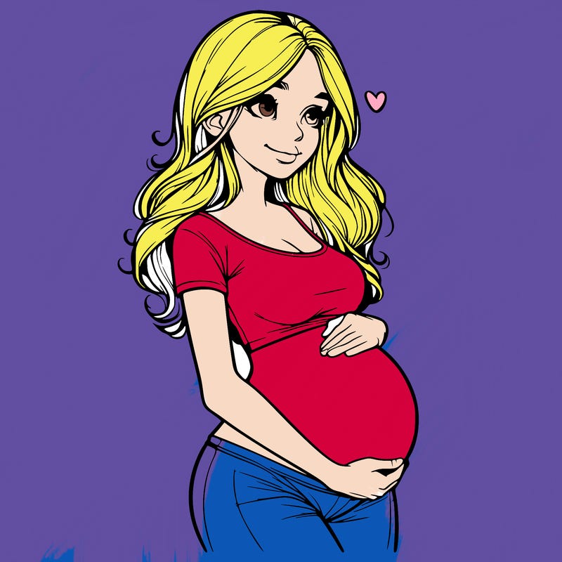 realistic pregnant girl