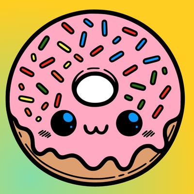 cute sprinkle doughnut