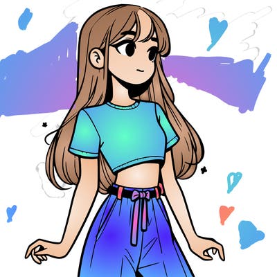 girl in a cute crop top