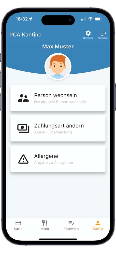 PCA Kantine - Food & Drink App | MWM