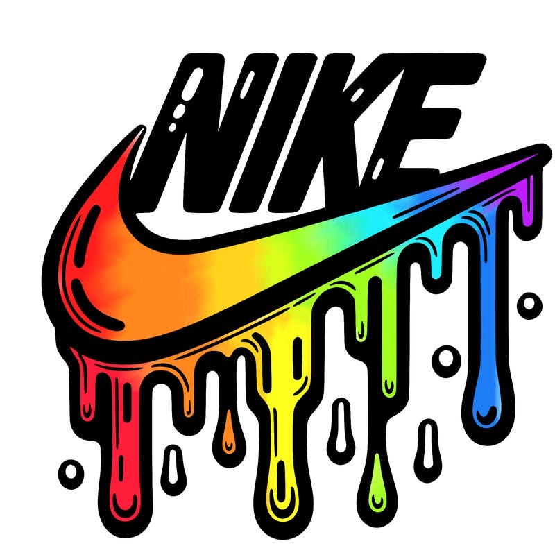 dripping nike logo