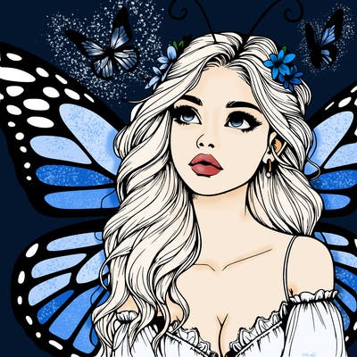 butterfly fairy realistic girl