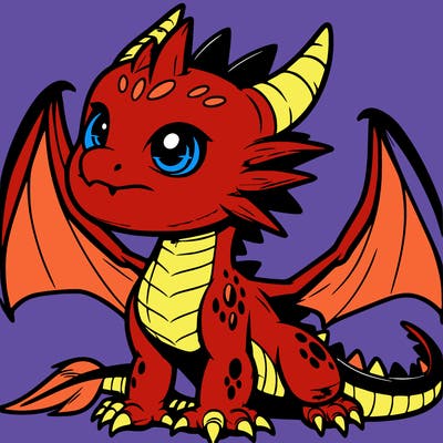 fierce baby night dragon