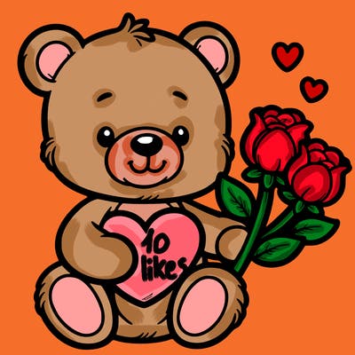 teddy bear a holding heart