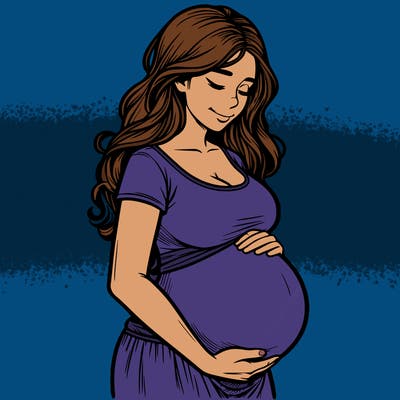 woman heavily pregnant realistic