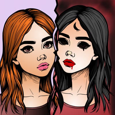 realistic girl split