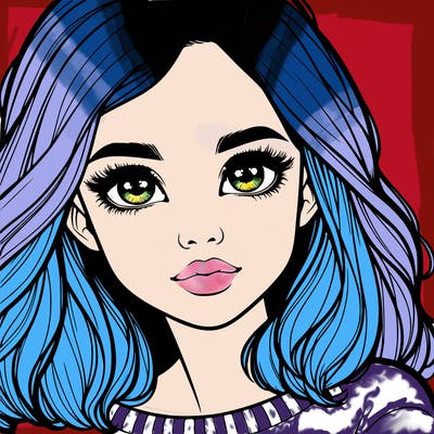 realistic girl whith cute eyes