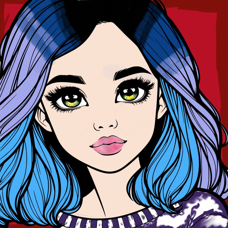 realistic girl whith cute eyes