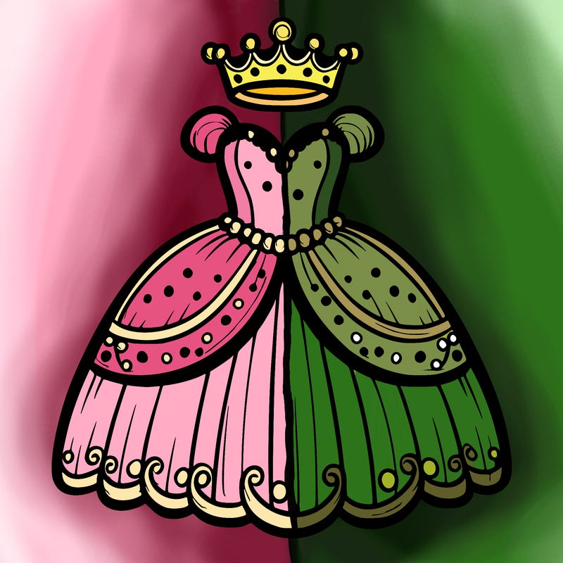 gown with tiara