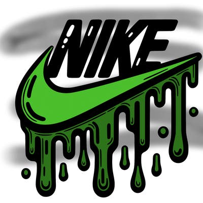 dripping nike logo