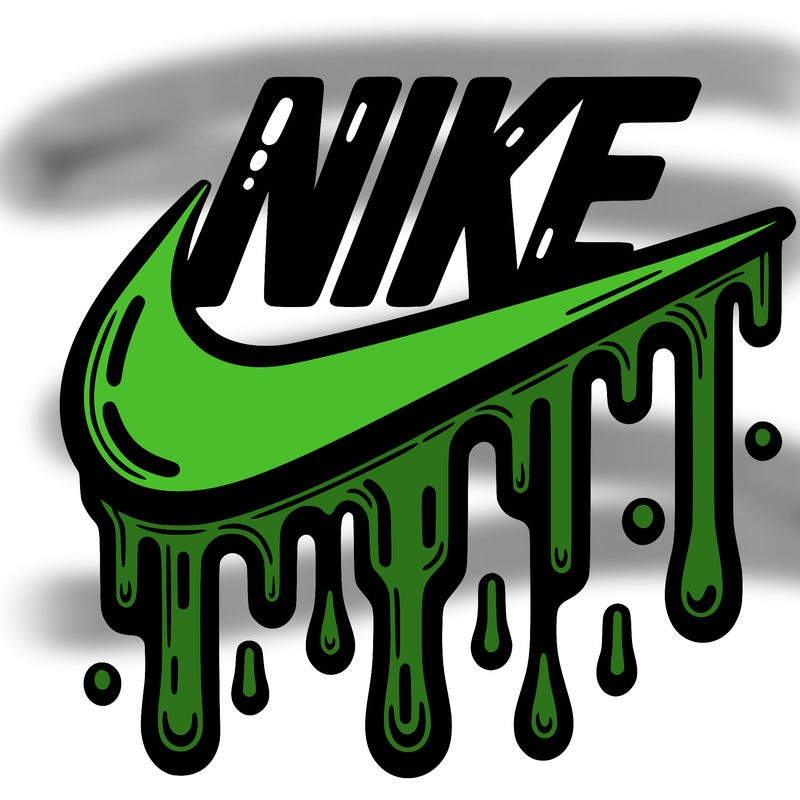 dripping nike logo