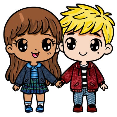 boy and girl together