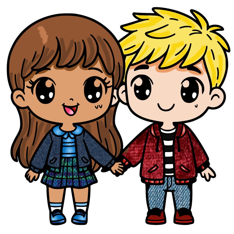 boy and girl together