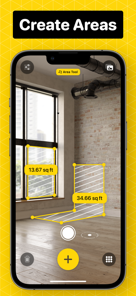 Measuring Tape +ㅤ - iPhone-App verwendet Augmented Reality, um die Quadratmeterzahl von Innenflächen zu messen