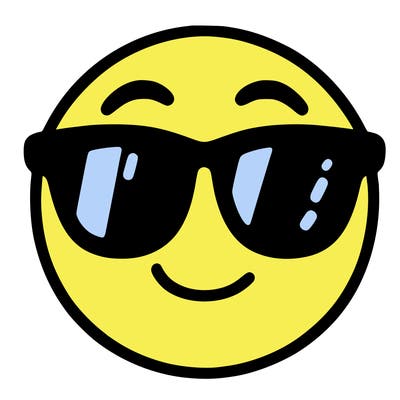 emoji with sunglasses