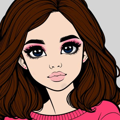 realistic girl whith cute eyes