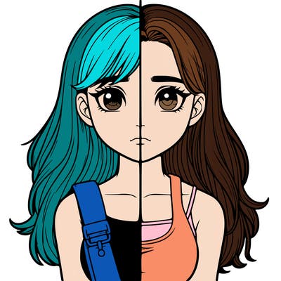 realistic girl split