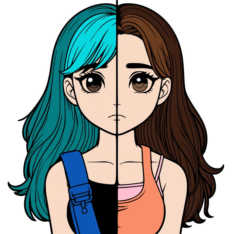 realistic girl split