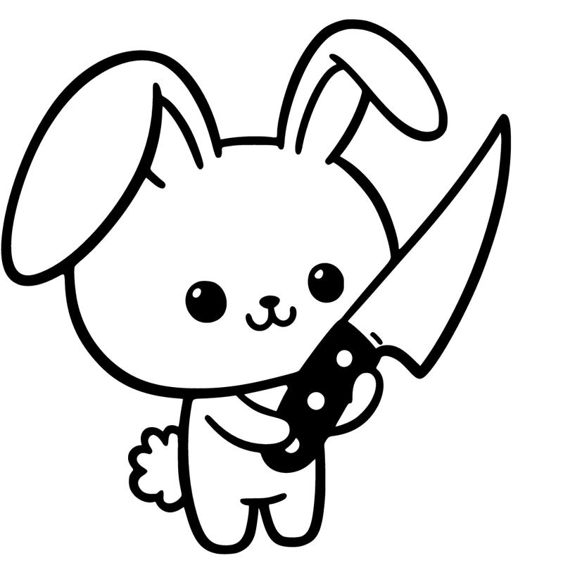 bunny with knife