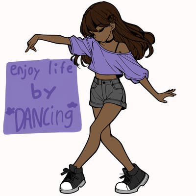 realistic girl danceing