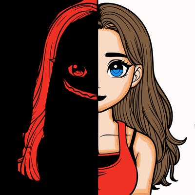 realistic girl split