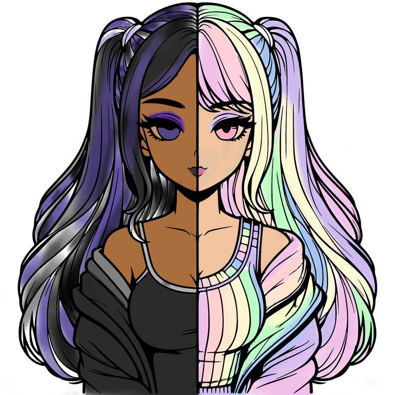 realistic girl split