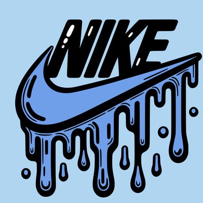 dripping nike logo