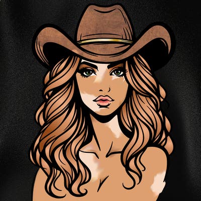 woman with cowboy hat